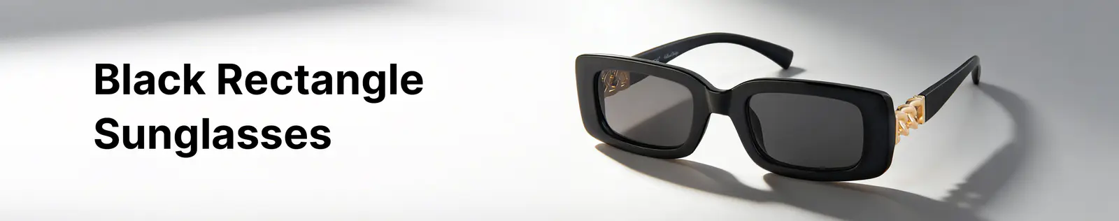 Black Rectangle Sunglasses for Men and Women