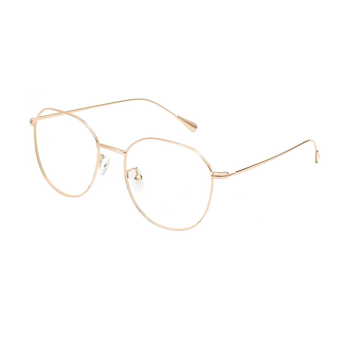 Classic Round Gold Eyeglasses for Women