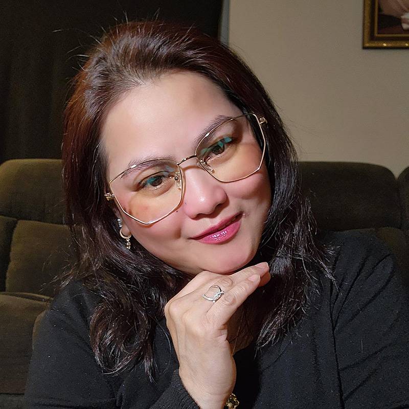 Metal frame glasses